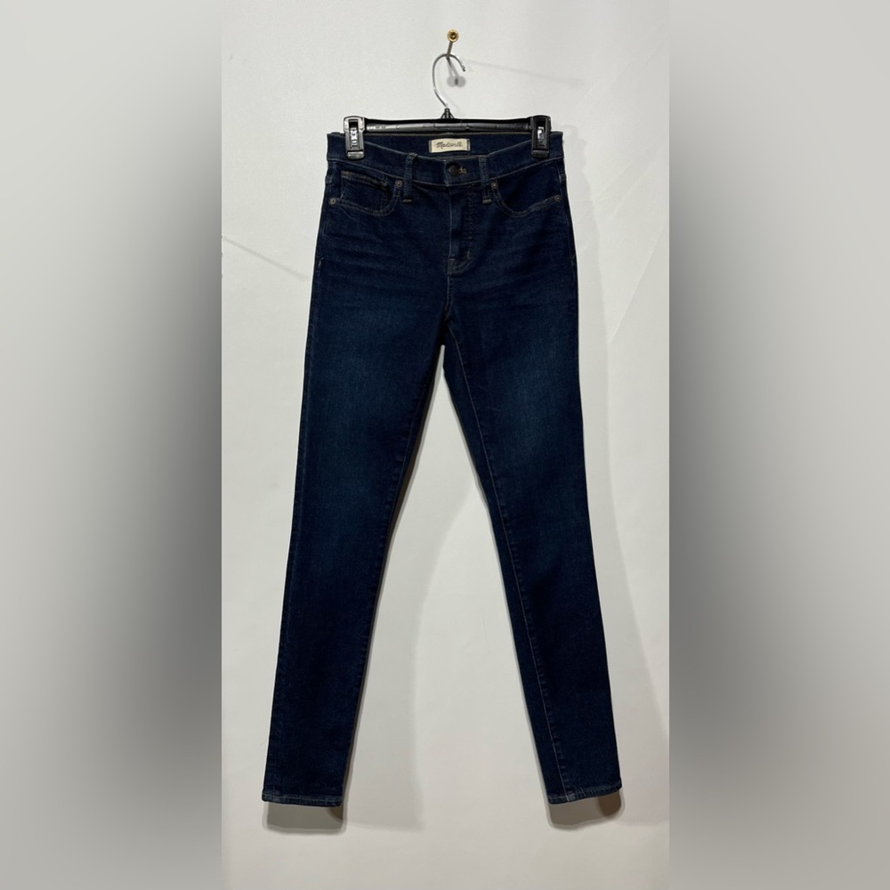 Madewell 9” Mid-Rise Skinny Jeans Dark Blue‎ Women’s Size 26T Inseam 30”